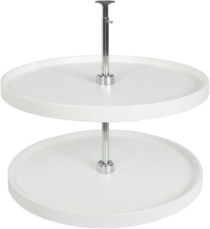 Knape & Vogt PFN32ST-W 31.5" by 32" by 32" Full-Round Polymer Lazy Susan Cabinet Organizer,White