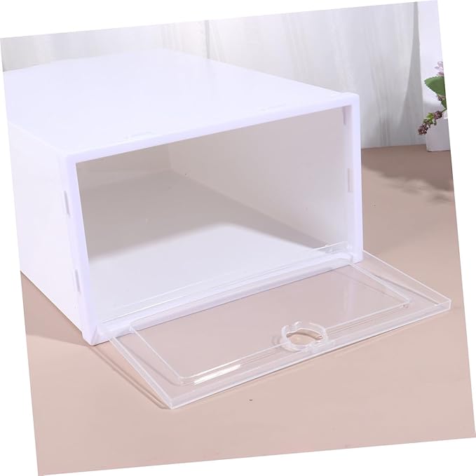 Hemobllo 6pcs Stackable Transparent Shoe Storage Boxes Organizer for Closet Drawer Type Protective Shoe Organizer for Heels Sneakers Slippers Boots PP Material Multi Functional Space Saving