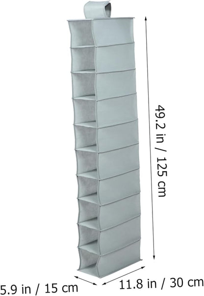 Multi-layer Foldable Shoe Organizer Pouch Portable Storage for Closet and Door Space-saving Hanging Design and Versatile Storage for Indoor and Outdoor Use