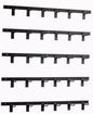 Helmet Holder Wall Mount, Wall Mounted Hard Hat Rack, Constructed Strong Steel, Workshop Construction site Wall Hanging Safety Helmet Storage Hanger Combination Shelf(Black,150cm/59.in)