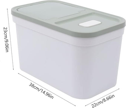 22lbs Rice Dispenser Large Rice Cereal Storage Container Airtight Flour Grain Storage Bucket Food Flour Storage Bins Grain Storage Container for Rice, Beans, Grains, Cereal Dry Food
