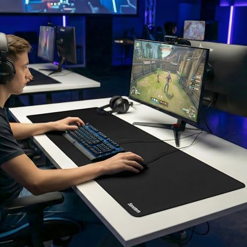 Senetem XL Mouse Pad 31.5x11.8 in, Large Gaming Desk Mat, Black Non-Slip - Image 7