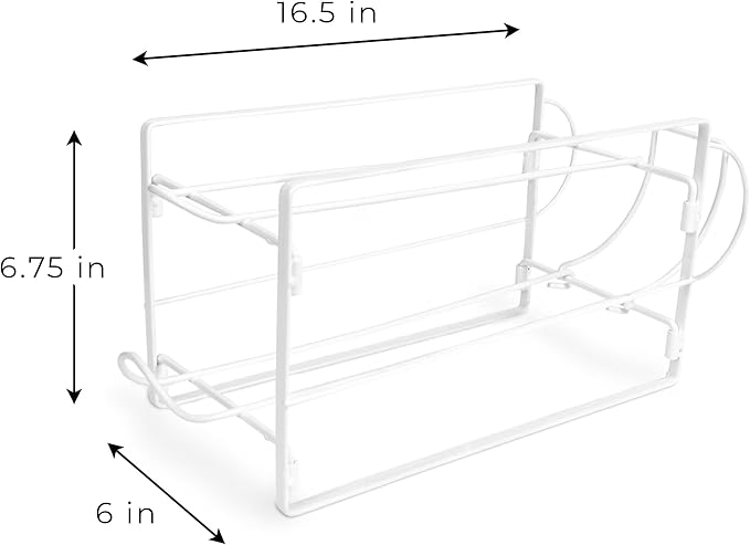 Beverage Dispenser Stand 2 Tier Cans Rack White Countertop Organizer for Party Water Juice