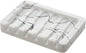 INIUNIK Self Draining Soap Dish - Marble Look Soap Holder Tray Savers Box Container Sponge Holder for Bathroom Shower Kitchen, White