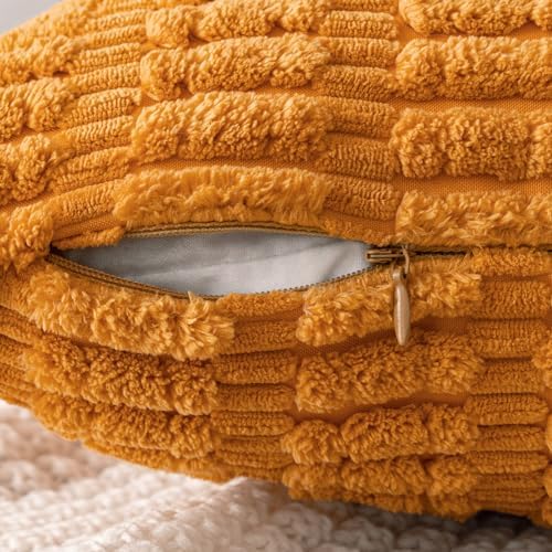 MIULEE Fall Decorative Throw Pillow Covers 20x20 Burnt Orange Pack of 2 - Image 5