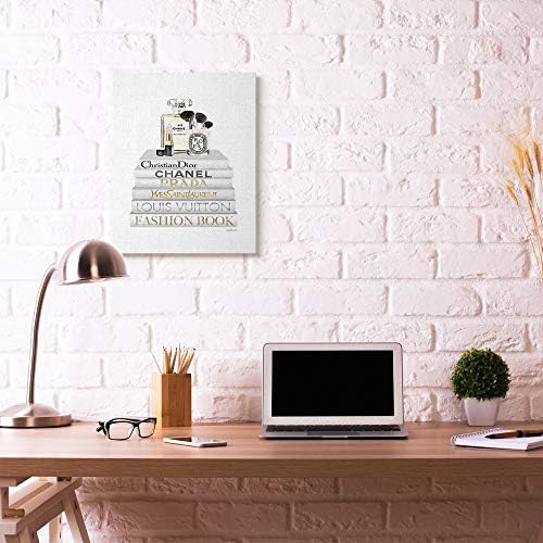 Bookstack Makeup Glam Still Life, 24 x 30 Inch Canvas Wall Art - Image 3