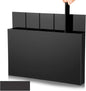 Honeydak Magnetic Acrylic Straw Holder for Cabinet Door with Adhesive Tapes and 5 Removable Partitions, Reusable Straw Organizer Storage Space-saving for Cabinet Door Fridge Kitchen(Black,9.8 Inch)