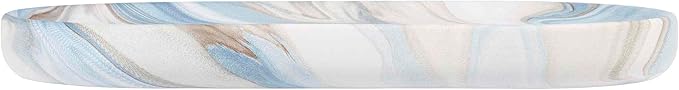 Avanti Linens - Vanity Tray, Resin Countertop Accessories, Guest Bathroom Essentials (Waves Collection, Blue)