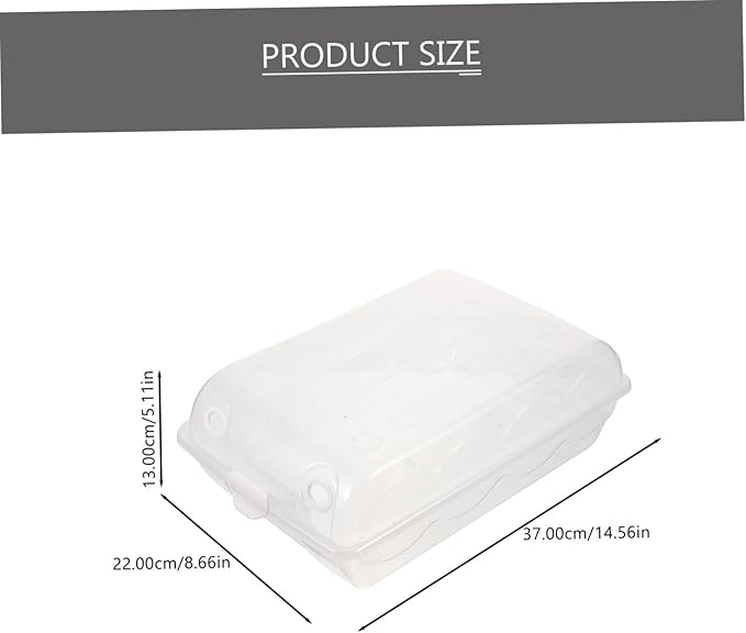 SOLUSTRE 2pcs Thicken Plastic Shoe Storage Box Decorative Box Stackable for Men Women Style