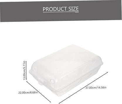 SOLUSTRE 2pcs Thicken Plastic Shoe Storage Box Decorative Box Stackable for Men Women Style