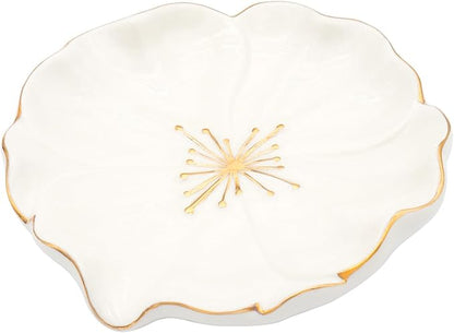Elegant Bathroom Soap Dish, Inspired by Nature Hibiscus Flower, Ceramic Soap Dish Holder, Self-Draining and Multiple Styles for Bathroom Kitchen Accessories
