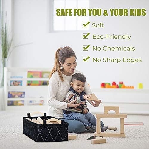 Gray Storage Baskets Bin Empty Basket Foldable Fabric Storage Cubes for Desks Drawers Shelves Pantry Cabinet Bathroom Office Sturdy Home Decor - Image 5