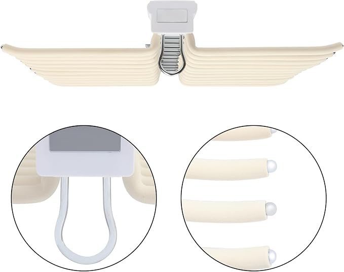Pull Out Pants Rack,22 Arms Steel Pull Out Pants Rack Pants Hanger Bar Clothes Organizers for Closet for Space Saving and Storage Maximum Load 33lbs 23.2x18.1x3.7inch (Beige)