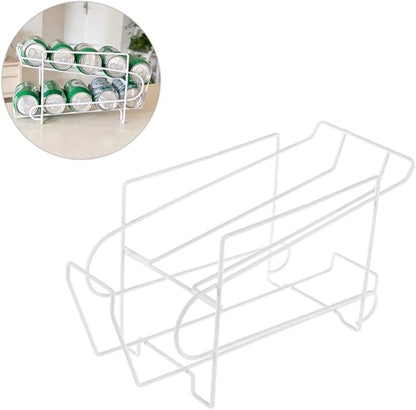 1PC Iron Soda Can Holder Portable Beer Rack Organizer for Home Kitchen Stackable Beverage Dispenser for Bar Office and Living Room Storage