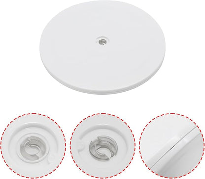 1 Pcs White 9 inch Acrylic Lazy Susan Rotating Turntable Organizer Bearings - Round Swivel Plate for Spice Rack, Table, Cake, Kitchen Pantry