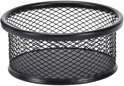 Black Minimalist Metal Paper Clip Holder Mesh Paperclip Bowl Binder Clip Dispenser Desk Bobby Pin Container Organizer for Home Office Classroom School Desk Supplies Holders and Dispensers by Unknown