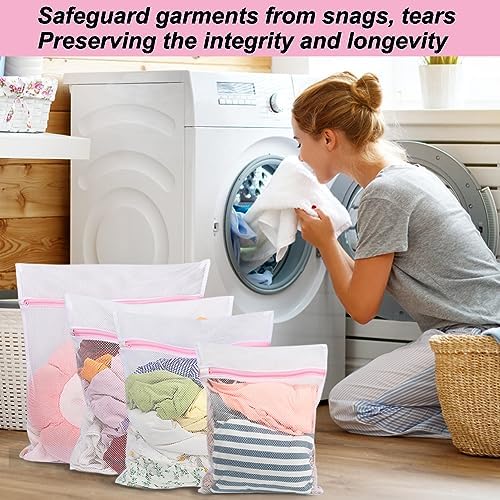 Vivifying Mesh Laundry Bags, 4 Pack, 3 Sizes, Polyester Wash Bags - Image 6