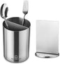 WAGENSTEIGER Stainless Steel Utensil Holder, SUS304 Rust-Resistant Metal Organizer for Kitchen Tools, Cutlery & Flatware, Countertop Storage for Utensils, Toothbrushes & More (80 x 110mm (Small))