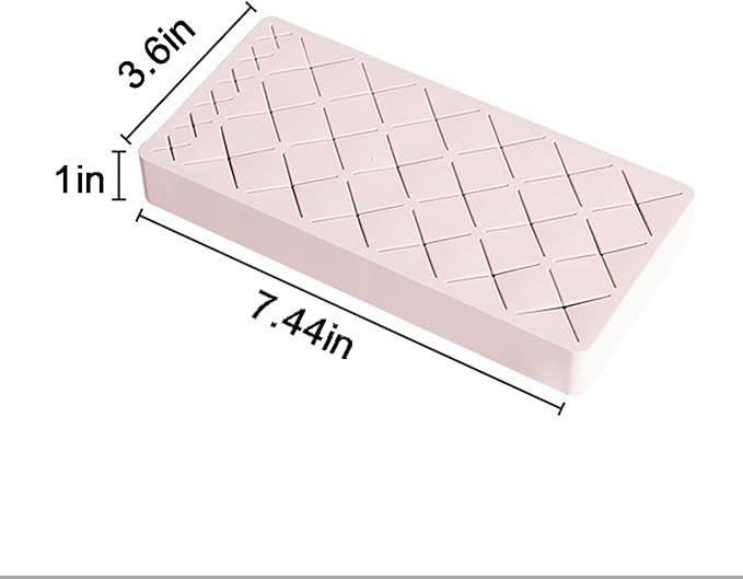 Silicone Lipstick Holder 18+6 Slots, Cosmetic Organizer Stand Square Makeup Display Case for Brush Lip Eye Stick Nail Polish Brushes Eyebrow, Premium Cosmetic Organizer-Pink