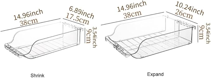 2PC Soda Can Dispenser for Refrigerator,Soda Can Dispenser Drink Holder Stretchable Large Capacity Canned Food Storage Container