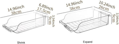 2PC Soda Can Dispenser for Refrigerator,Soda Can Dispenser Drink Holder Stretchable Large Capacity Canned Food Storage Container