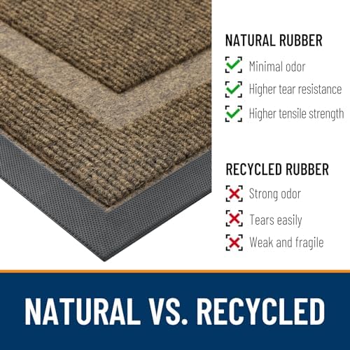 OLANLY Front Door Mat 23.5x15.5, All-Season Heavy-Duty Rubber Doormat - Image 4