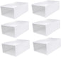 Hemobllo 6pcs Stackable Transparent Shoe Storage Boxes Organizer for Closet Drawer Type Protective Shoe Organizer for Heels Sneakers Slippers Boots PP Material Multi Functional Space Saving