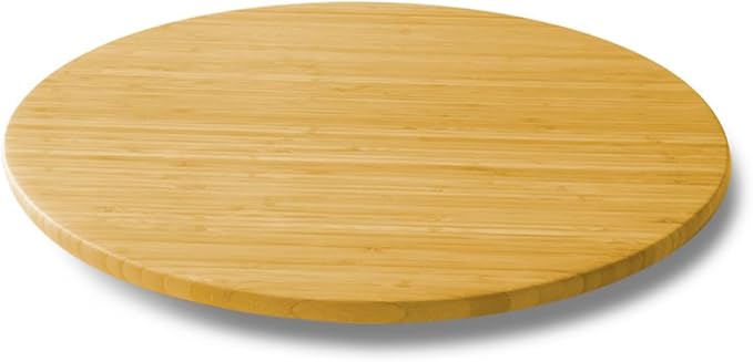 20 Inch Extra Large Bamboo Lazy Susan Turntable - 50 cm (19.7 Inch) Round Rotating Serving Tray for Kitchen, Dining Table & Parties (Bamboo, 20 Inch)