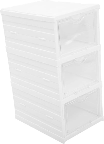 Healifty 1set Shoe Storage Boxes Stackable and Space-saving Multi-layer Organizer for Sneakers Drawer Design for Easy Access Fits Shoe Types