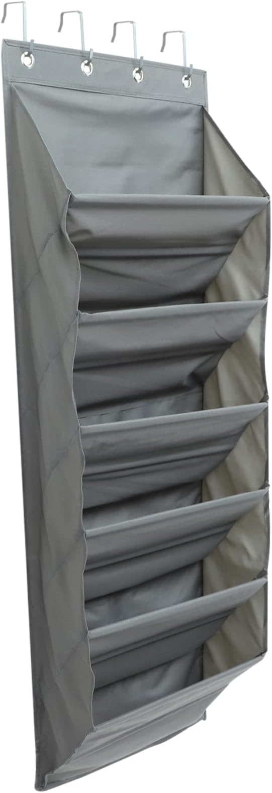 STOBAZA Hanging Storage Organizer for Shoes and Accessories No-assembly Door Pouch Versatile Space-saver for Bedroom Bathroom and Laundry Room Gray Design