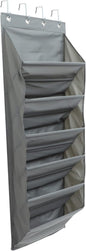 STOBAZA Hanging Storage Organizer for Shoes and Accessories No-assembly Door Pouch Versatile Space-saver for Bedroom Bathroom and Laundry Room Gray Design