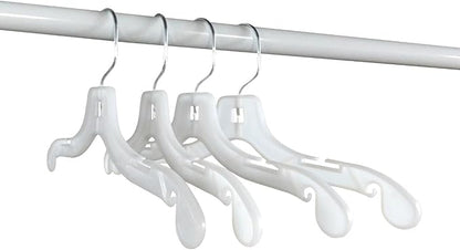 NAHANCO Children’s Plastic Shirt Hangers, Super Heavy Weight - 12" White (Pack of 100), Made in USA