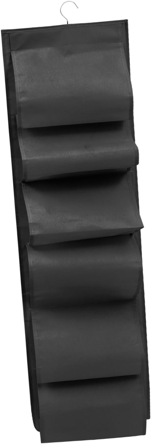 MAGICLULU Hanging Non-Woven Shoe Organizer Portable Large Capacity Storage Bag for Home Use Black Adjustable Hooks for Closet and Door Hanging