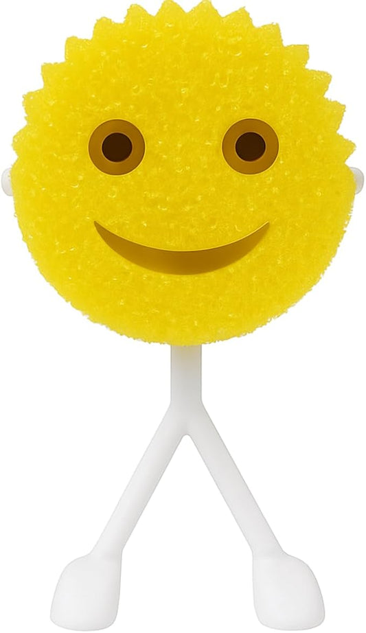 Chatelet Sponge Man Holder for Scrub Daddy | Funny Stick Figure Sink Organizer | Fun & Functional Countertop Accessory | Compatible with Scrub Daddy Scrubbers | Made in USA (White w/Suction Cups)