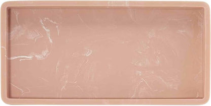 Nicole Miller - Vanity Tray, Resin Countertop Accessories, Dorm Room Essentials (Kendall Collection, Clay)