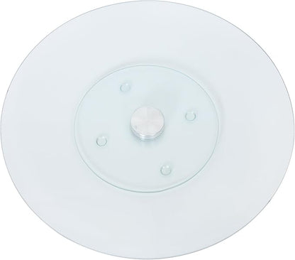 12.5 Inch Tempered Glass Lazy Susan Turntable – Smooth Aluminum Bearing Cake & Dessert Stand, Ideal for Parties, Cheese Boards, Table Serving & Icing Cakes – Elegant, Durable, Easy to Rotate
