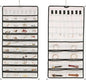 ONEPEACE Hanging Jewelry Organizer: Necklace & Earring Holder with Pockets for Closet, Wall or Door (Beige)