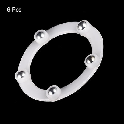 MECCANIXITY 2inch Rotating Swivel Stand with Steel Ball Bearings Annular Lazy Susan Base Turntable for Kitchen Corner Cabinets, 55 x 40mm White Pack of 6