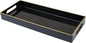 Black Vanity Tray with Handles, Decorative Tray Desktop Storage Organizer for Bathroom, Living Room, 5.9"*13.7"