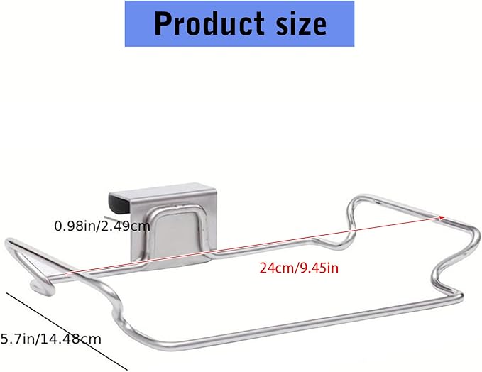 Practical Iron Kitchen Trash Rack for Cabinet Door Space Saving Garbage Bag Organizers Holder for Efficient Cooking