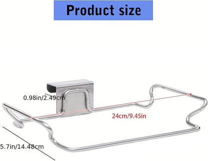 Practical Iron Kitchen Trash Rack for Cabinet Door Space Saving Garbage Bag Organizers Holder for Efficient Cooking