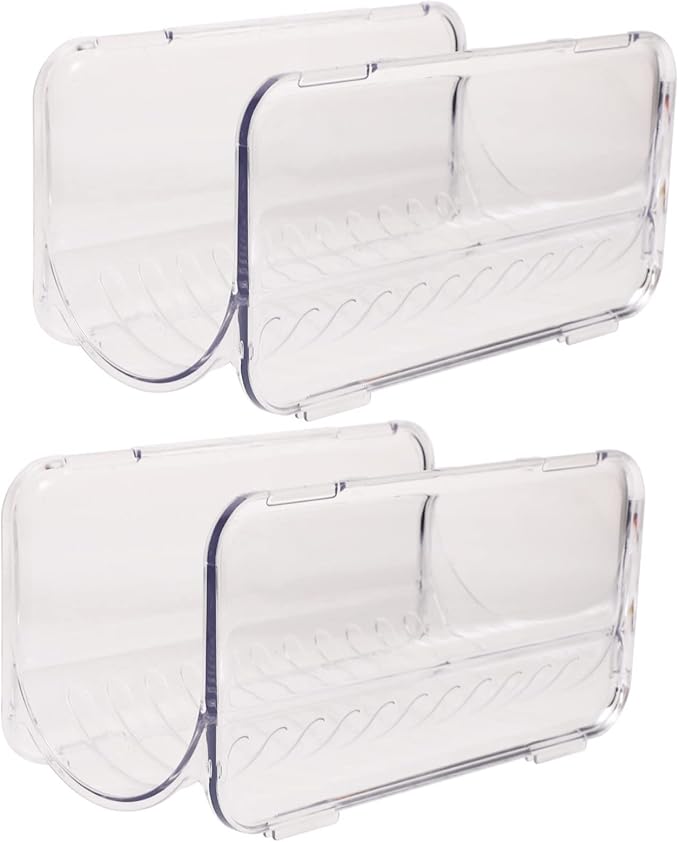 PRETYZOOM 2pcs Stackable Plastic Bottle Organizer Rack for Kitchen Cabinet Water Bottle Storage Stand Multi-Layer Design for Insulated Cups and Tumblers