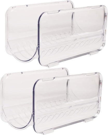 PRETYZOOM 2pcs Stackable Plastic Bottle Organizer Rack for Kitchen Cabinet Water Bottle Storage Stand Multi-Layer Design for Insulated Cups and Tumblers
