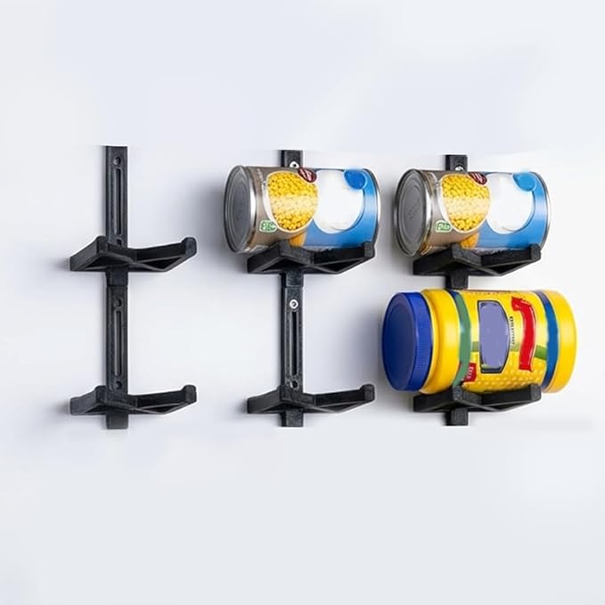 Wall-Mounted Vertical Can Rack Organizer - Holder for Standard 14–16 oz Cans, Space Saving Pantry Storage System for Walls (2PC)