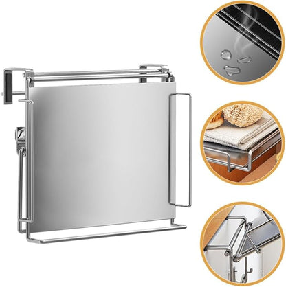 VOSAREA Cabinet Door Organizer Foldable Shelf for Kitchen Spice Storage Easy to Install over The Cabinet Hanging Shelf for Efficient Space Saving and Daily Use Essentials