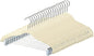 Velvet Pants Skirt Hangers with Clips - Pack of 20 Beige Women Clothes Hanger Set with Clip for Pant Suit Shirt Felt Coat Dress, Premium Non Slip Heavy Duty Space Saving Slim Clothing, 16.7 Inch Long