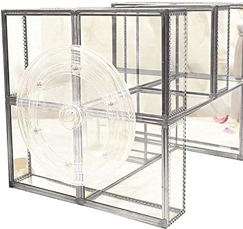 360 Degree Rotation Cosmetic Organizer -Premium Makeup Storage with Spin Base,Antique Countertop Cosmetic Storage,Large Capacity,Beauty Display for Countertop,Vanity or Bathroom (silver)