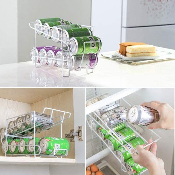 2Pcs Storage Rack - Can Dispenser - Storage Rack