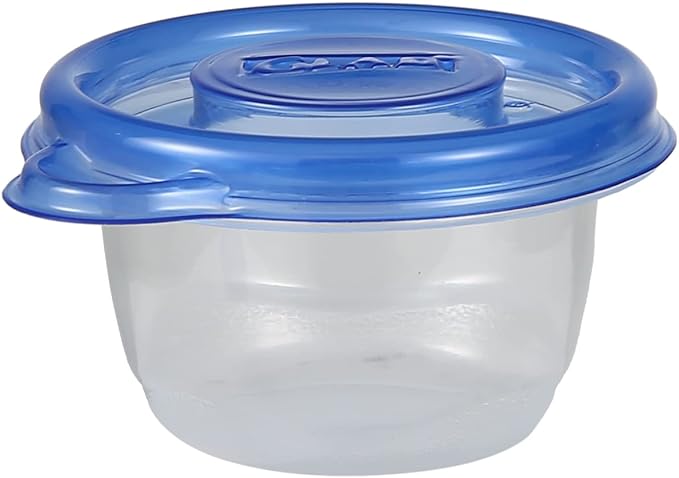 Glad GladWare Mini Round Food Storage Containers with Lids, Small BPA Free Reusable Plastic Snack Containers with Lock Tight Seal for Lunch, Portion Control, and On the Go, 4 Oz, 8 Count