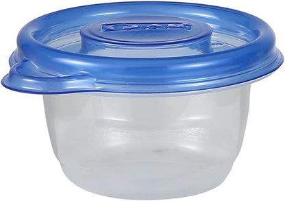 Glad GladWare Mini Round Food Storage Containers with Lids, Small BPA Free Reusable Plastic Snack Containers with Lock Tight Seal for Lunch, Portion Control, and On the Go, 4 Oz, 8 Count